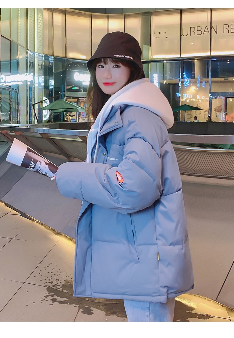 over size Bread clothes have cash less than that is registered in the accounts down cotton-padded clothes Cotton female 2022 new pattern tide Autumn and winter loose coat thick cotton-padded jacket