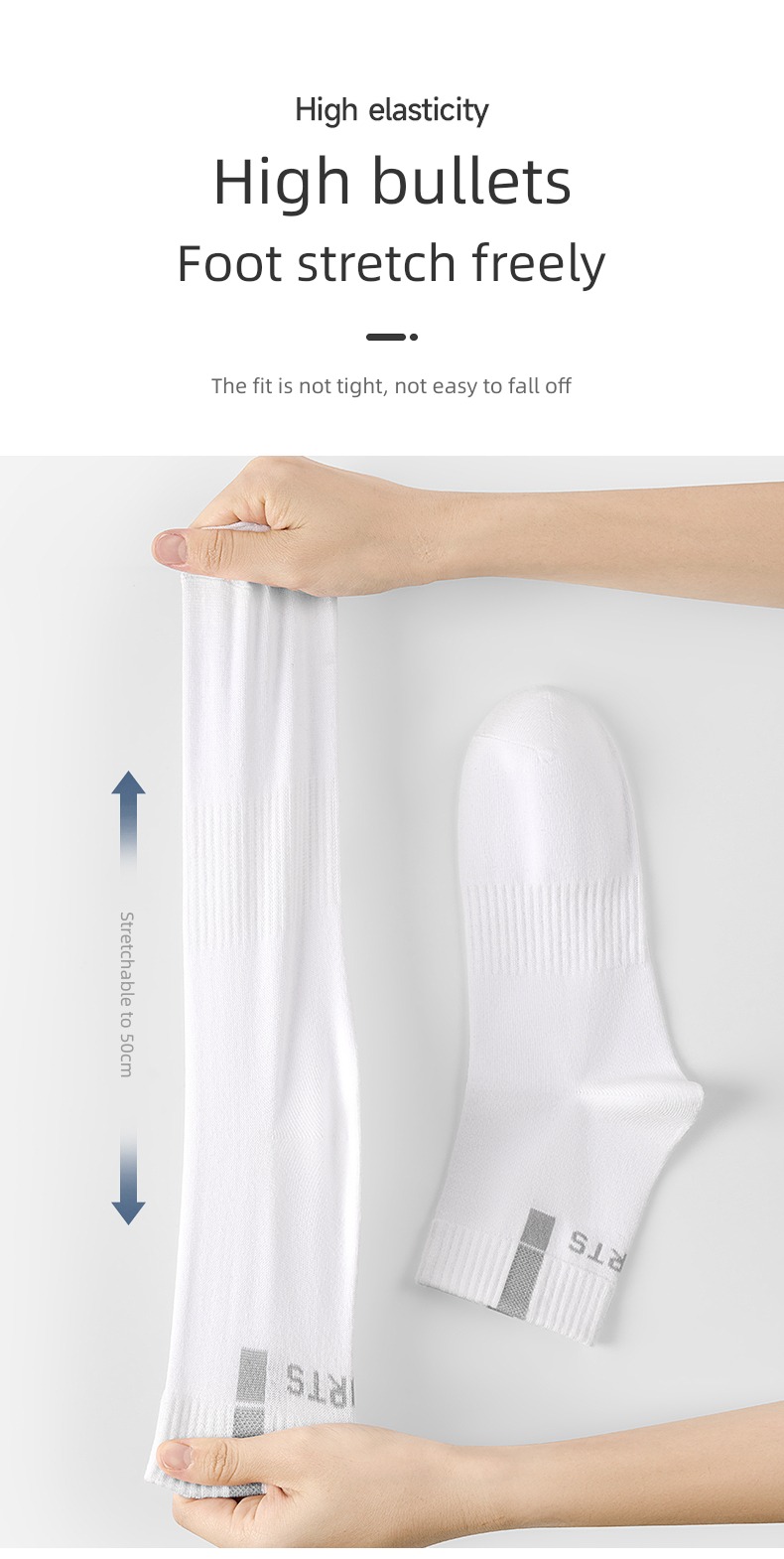 hyz  man pure cotton Sweat absorption autumn white Socks