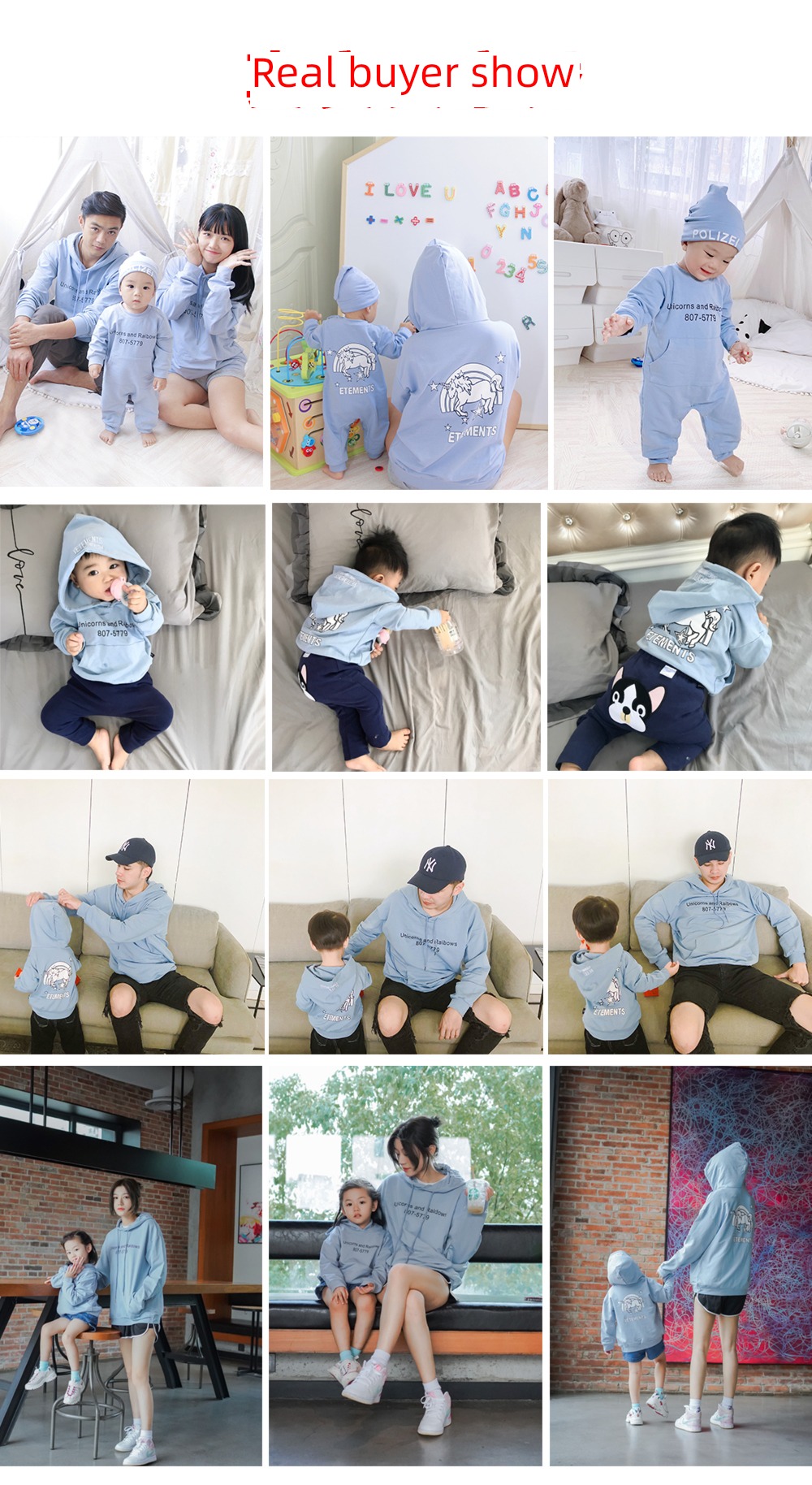 A family of three baby Climbing suit Sweater With children
