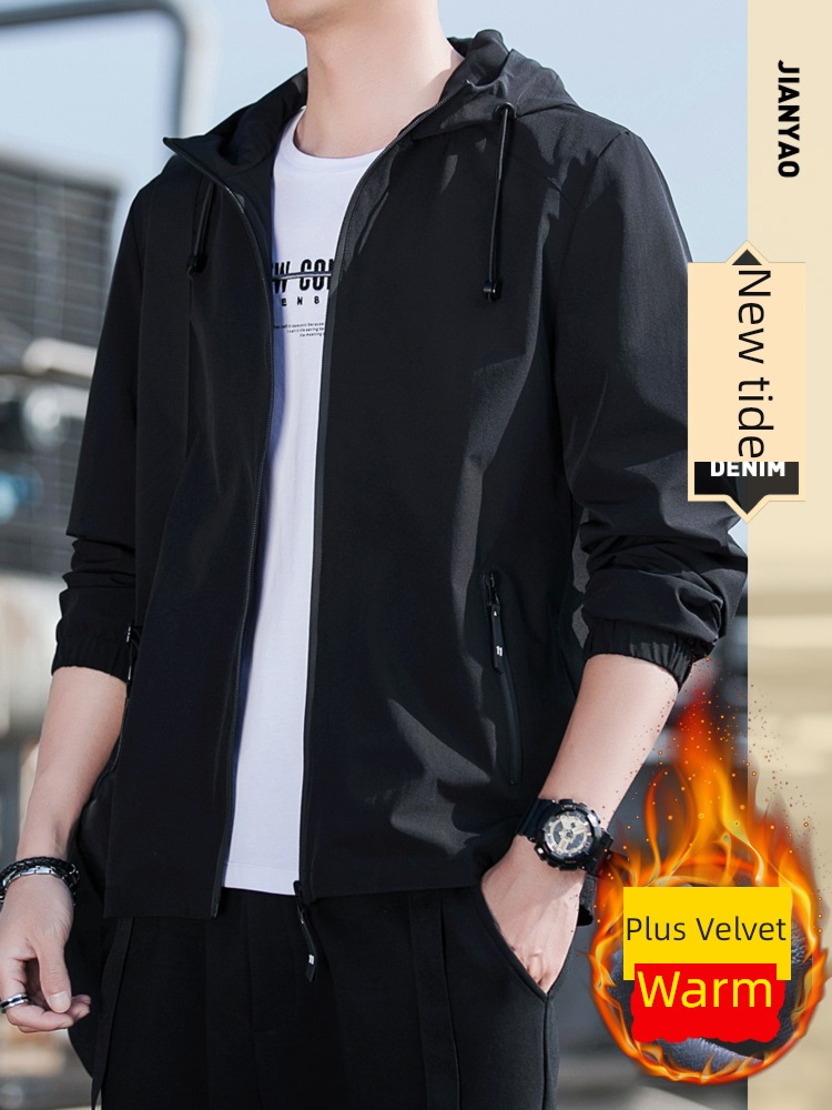 winter trend leisure time Put on your clothes black easy Jacket