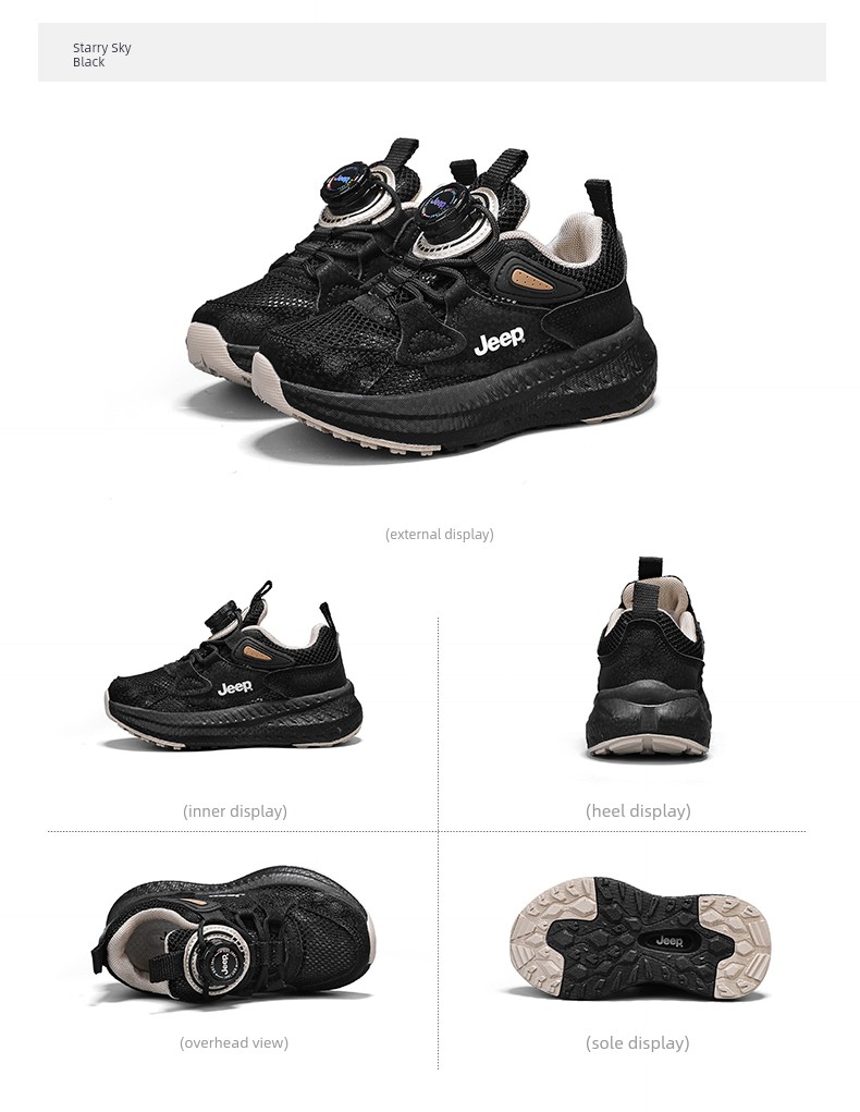 Jeep Children's Lightweight Running Dad Shoes Spring and Summer Girls' Outdoor Hiking Shoes Soft-Soled Breathable Sports Shoes Boys — 25