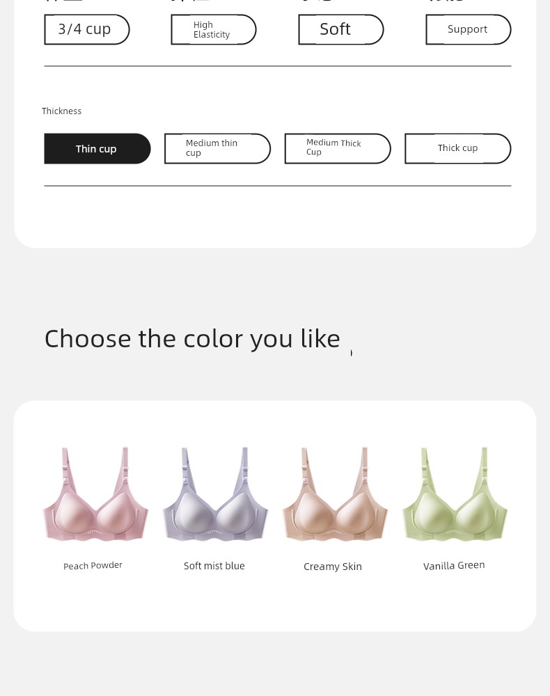 [Clearance] 129.9 Choose Any 2 Pieces October Crystal Maternity Nursing Bra Plus Size Breathable Postpartum Bra — 15