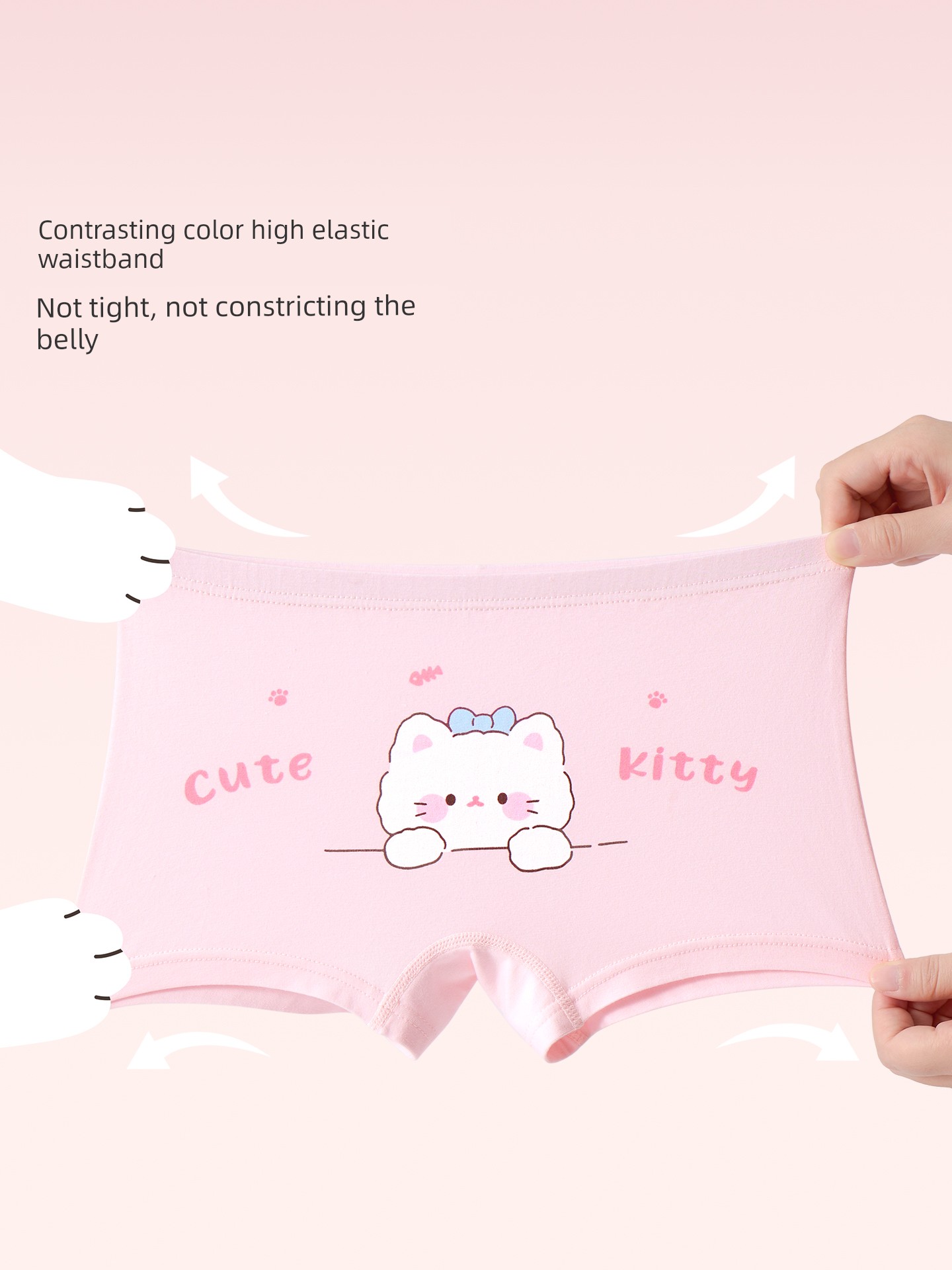 Children's Underwear for Girls, Pure Cotton, Class A, Baby-Sized, Full Flat Four-Corner Style, Suitable for Medium and Large Kids, Does Not Pinch the — 5