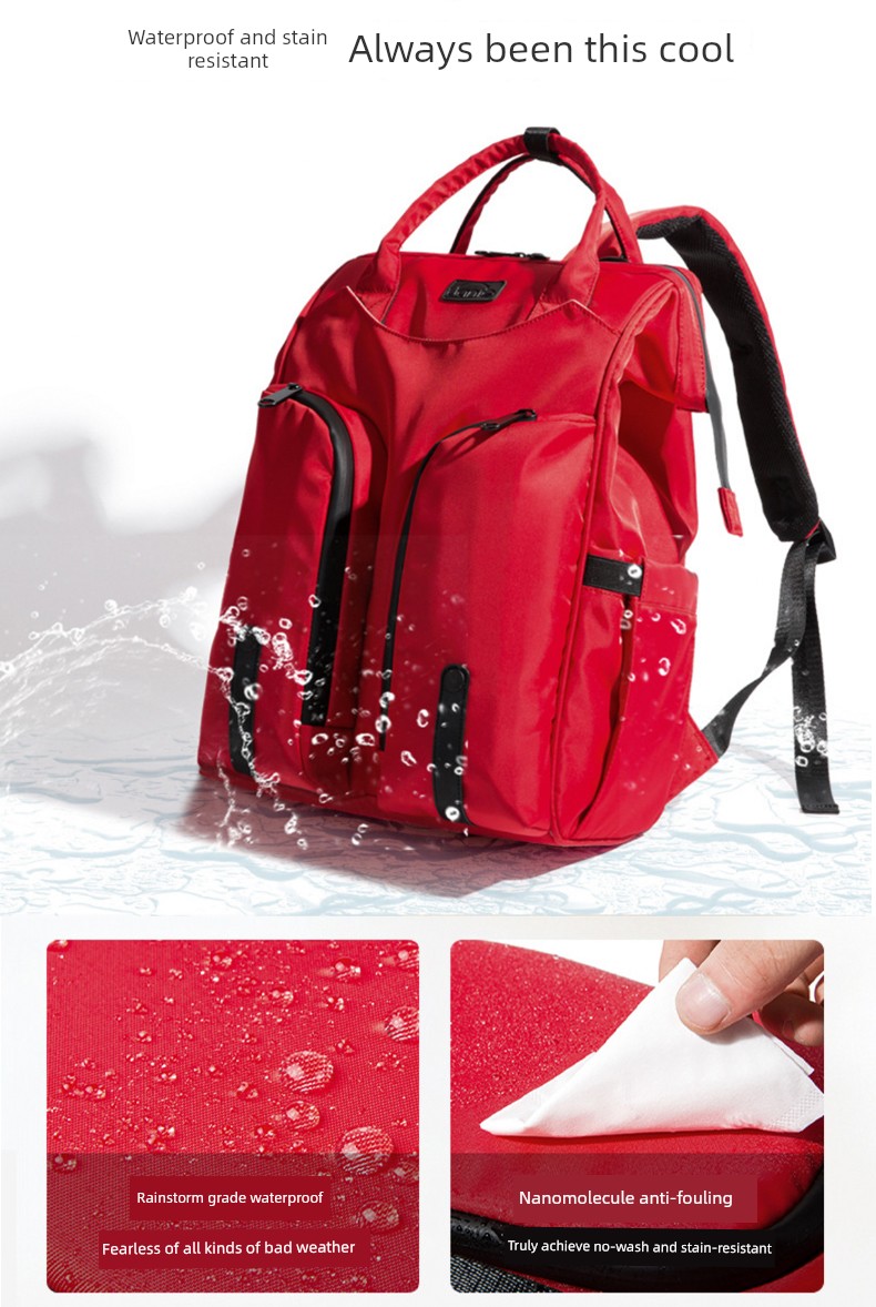 Fashionable Mommy Bag, Dual-Shoulder Backpack for Mother and Baby, with Separate Wet and Dry Compartments, Large Capacity, Lightweight and Multifunctional — 6