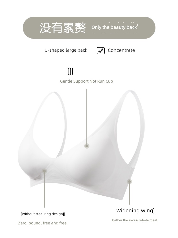 Beautiful back Simplicity Wireless  Small chest Gather together Significantly larger Underwear