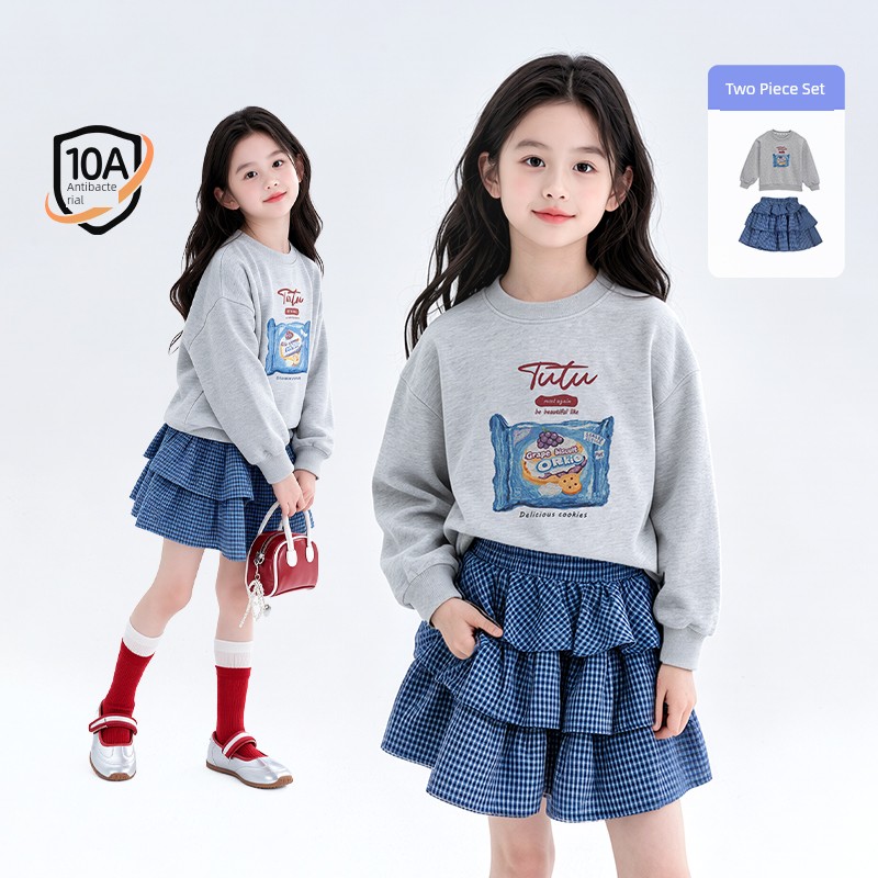 Tutu Little Elephant Children's Clothing Girls' Summer Outfit 2026 New Model Kids' Pure Cotton Breathable Vest and Skirt Two-Piece Set — 6
