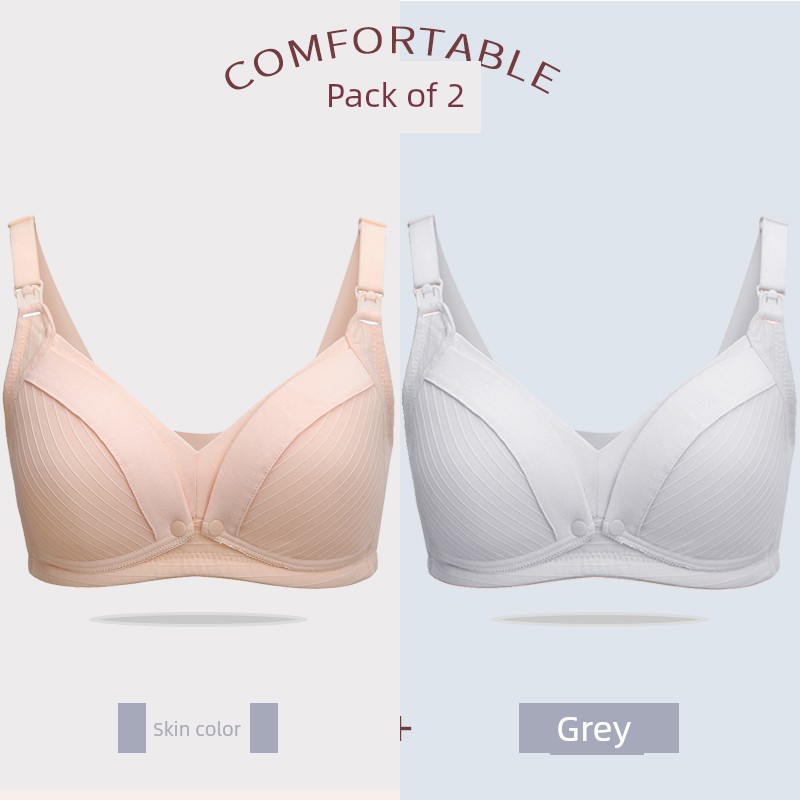 Breastfeeding Intimates Pregnant Women Push up Bras Push-up Postpartum Feeding Pure Cotton Exclusive for Pregnancy Bra Autumn and Winter Thin — 3
