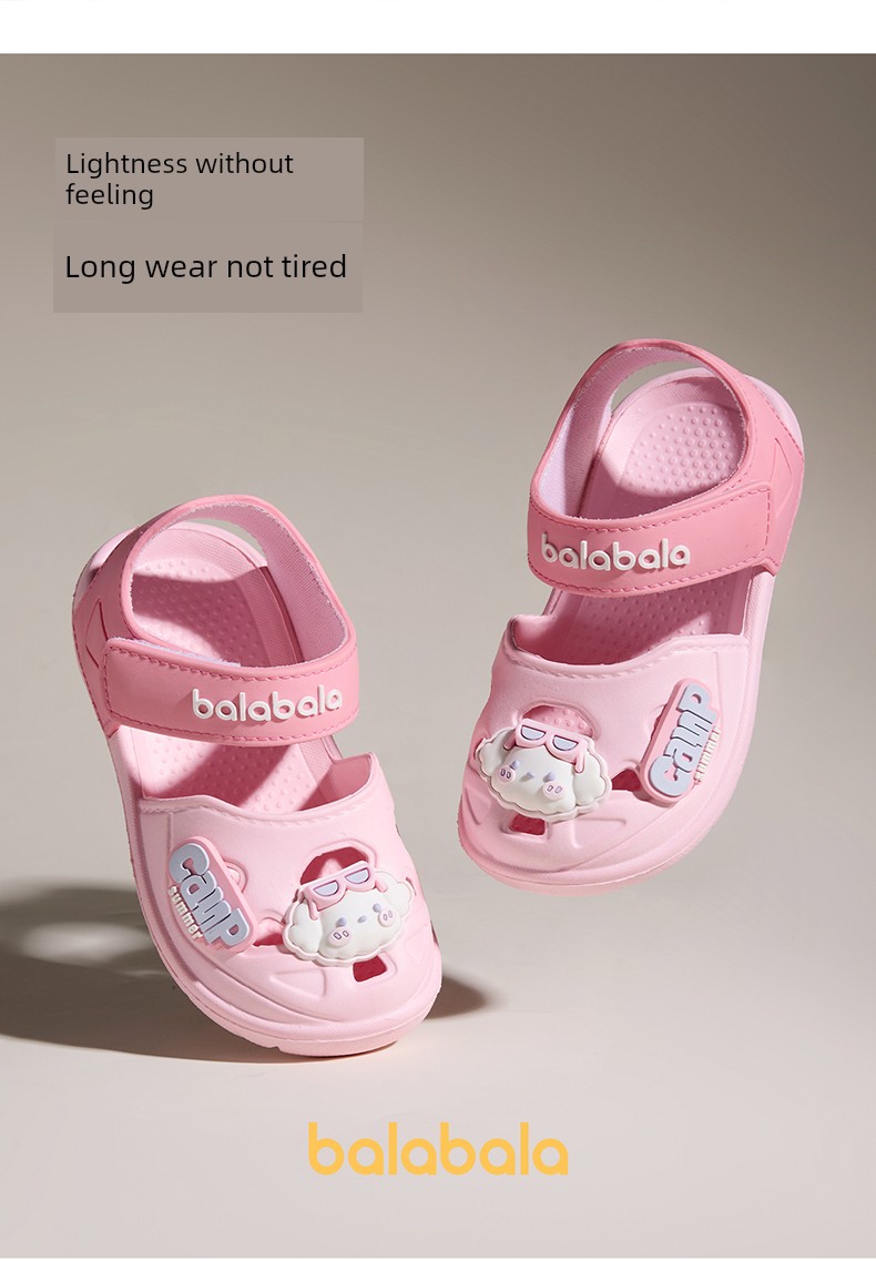 Balabala Kids Slippers Hole Shoes Summer Non-Slip Soft Bottom Baby Boy Girl Sandals Outdoor Sandals — 2