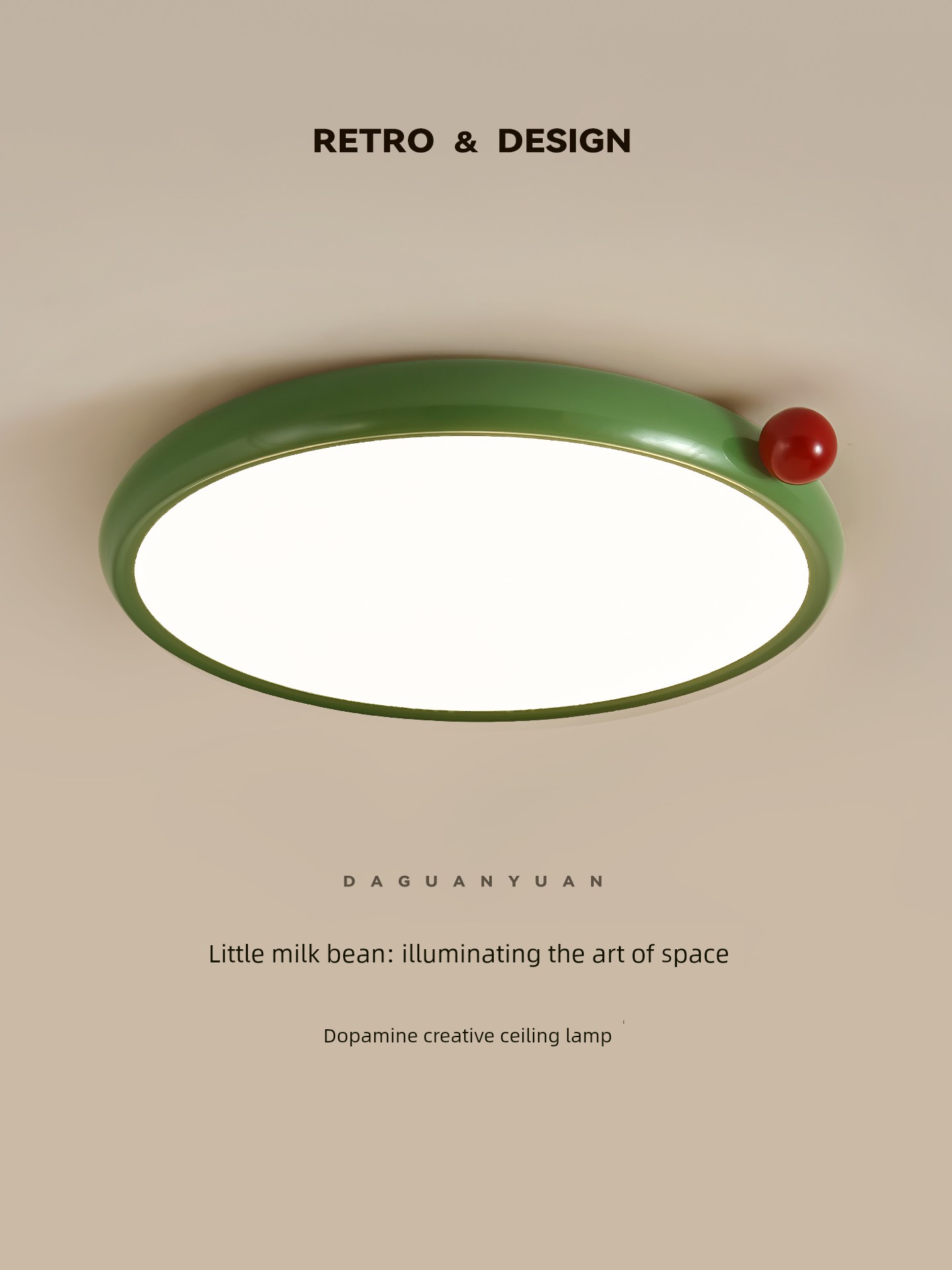 Bedroom Lamp French Cream Style Eye-Protecting Children's Room Lighting New Creative Small Milk Bean Master Bedroom Ceiling Lamp E668