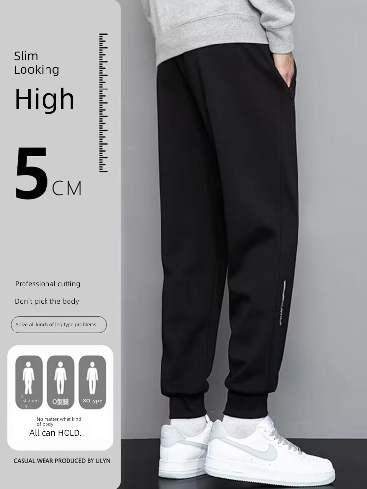 NGGGN black trend Versatile Nine points leisure time trousers