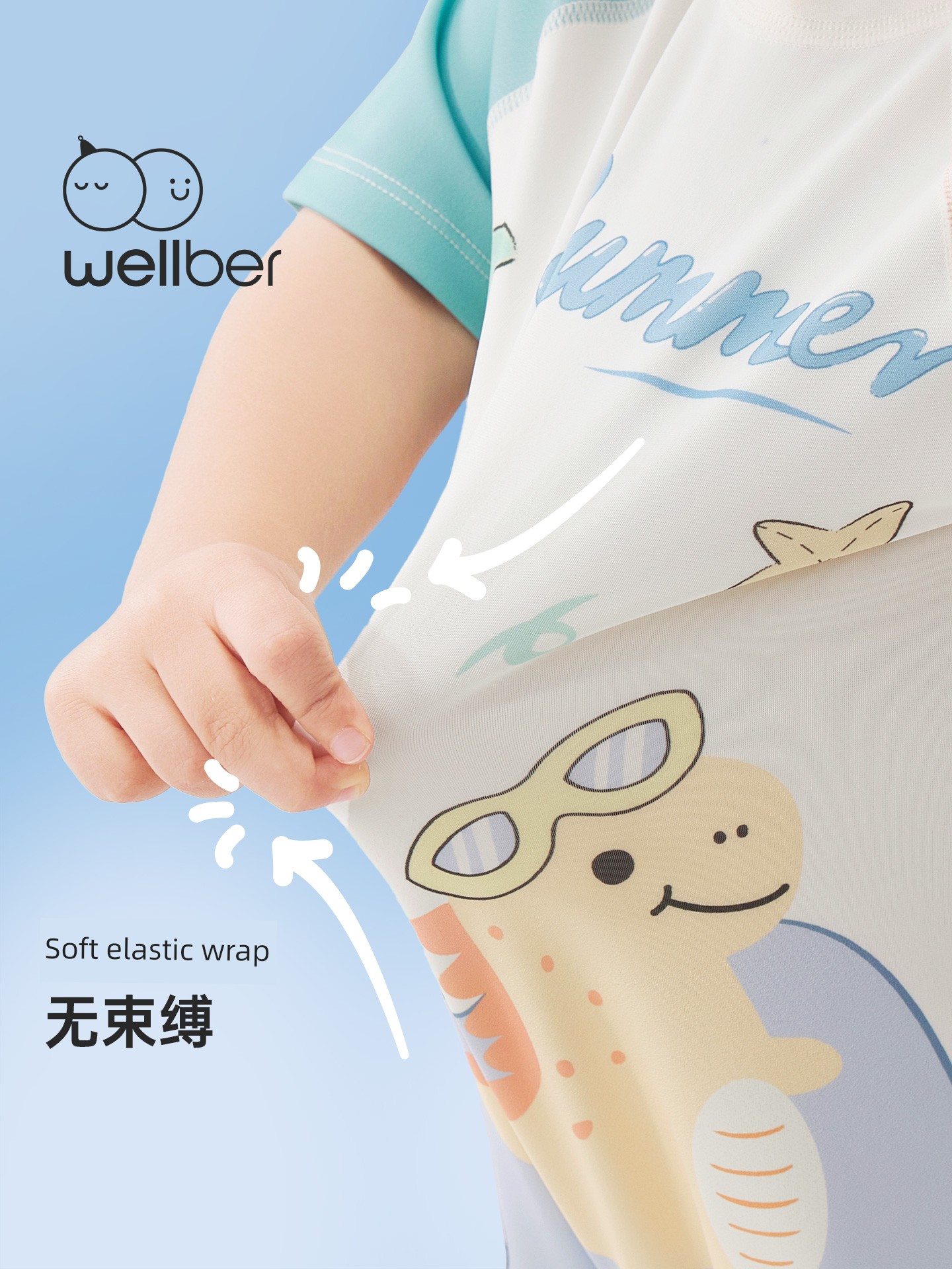 Wilberu Girls' Swimwear Two-Piece Children's Girls' and Boys' Summer Sun Protection Class a One-Piece Swimsuit for 3-Year-Olds — 5
