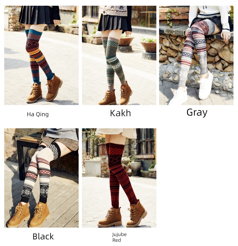 Autumn and winter lengthen female Cashmere Overshoes keep warm Pile socks