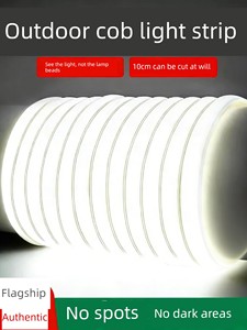 Cob Light Strip for Home Living Room Ceiling Background Wall 220V Super Bright Self-Adhesive Outdoor Waterproof Atmosphe