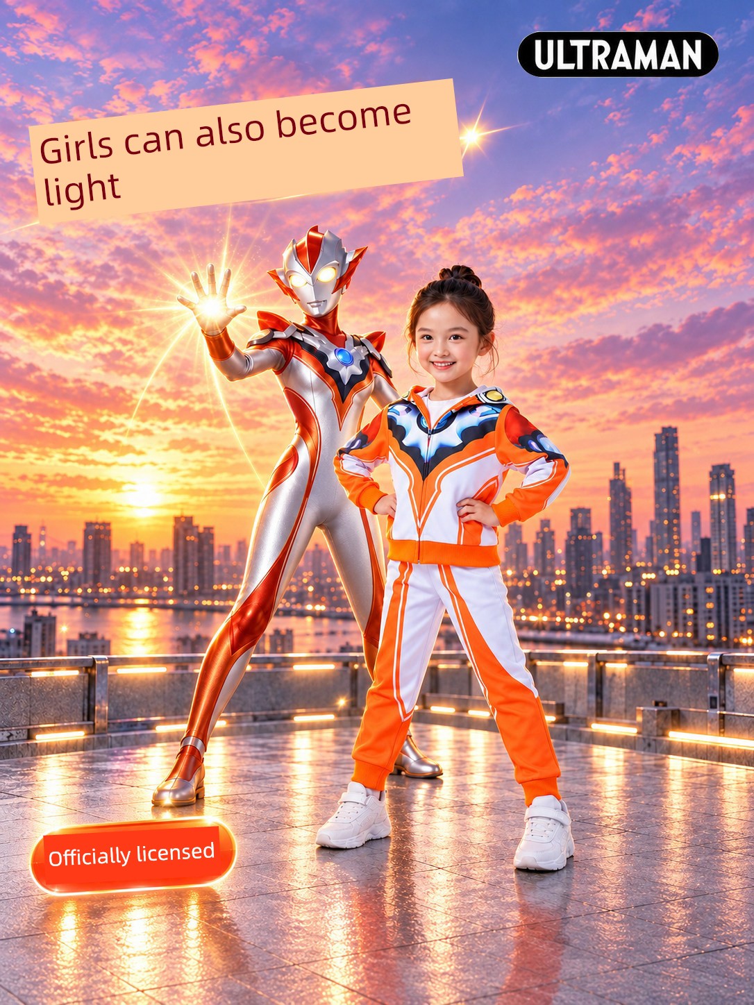 Ultraman Baby Girl Spring and Autumn Outdoor Jacket Coat