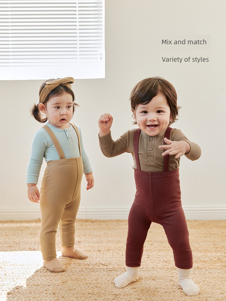 Koala Nose Baby Weighted Pants [Classic Basics·Fashionable and Versatile] Soft Belly-Protecting Pants Baby Overalls — 2