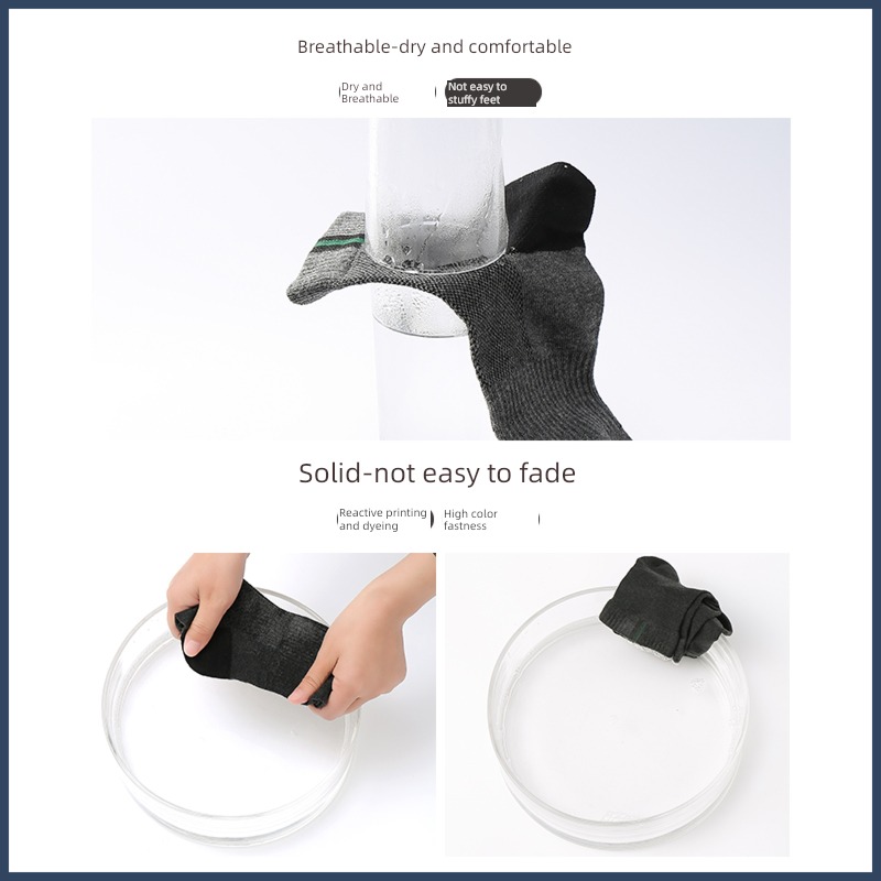 NGGGN man pure cotton Deodorization Sweat absorption black Socks