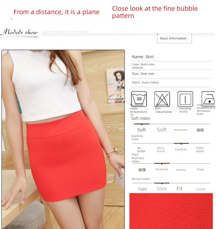 spring and autumn Tightness High waist UltraShort  Safety trousers Half body skirt