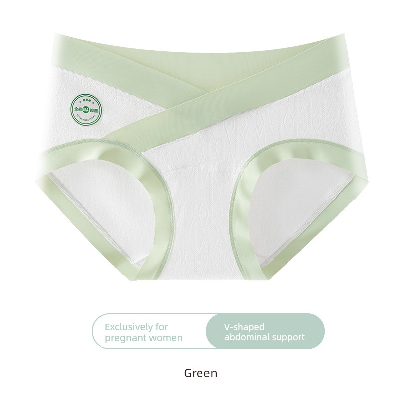 All-Cotton A-Class 2026 New Model Baby Cotton Pure Cotton Low-Waist Maternity Panties with Extended Crotch for Early, Mid, and Late Pregnancy — 4