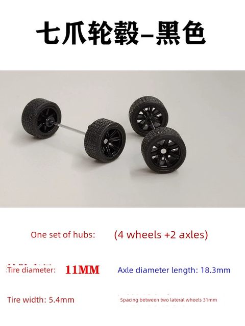 Alloy car model 1/64 modified wheel hub rubber tire small wheel modified hot wheel matchbox Dome card