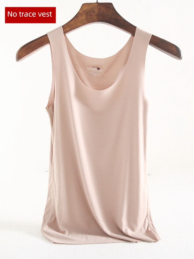 modal  No trace Ice silk Big size Solid color camisole vest