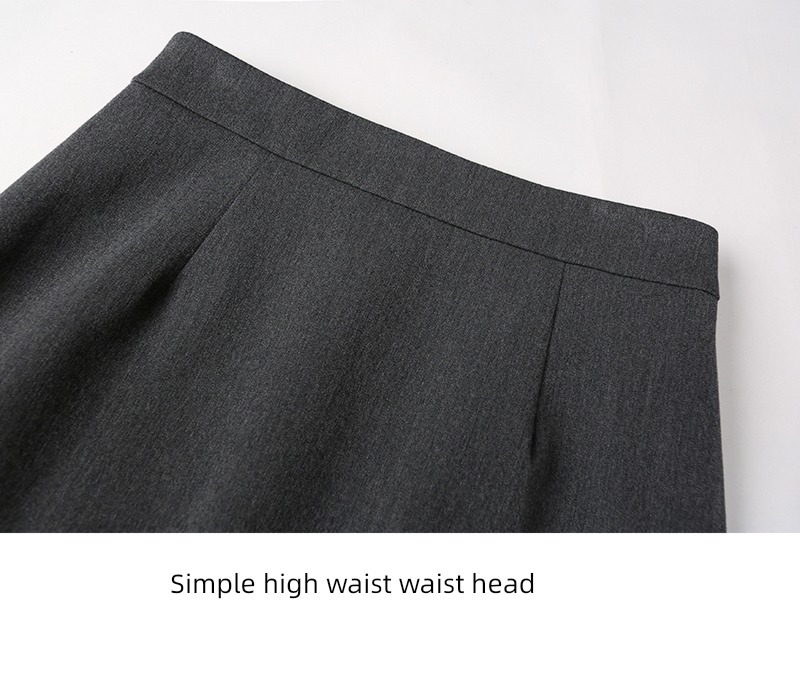 occupation dark grey work Short skirt summer Thin money suit