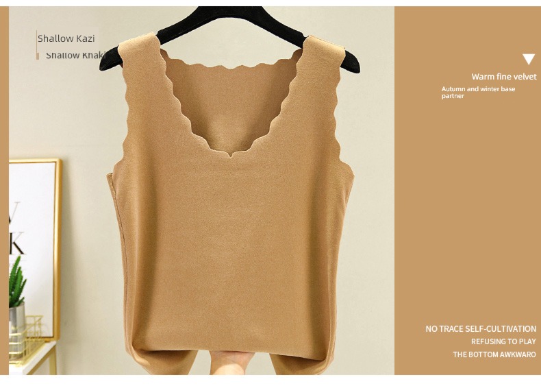 Double faced velvet Self heating Self-cultivation pure cotton Undershirt vest