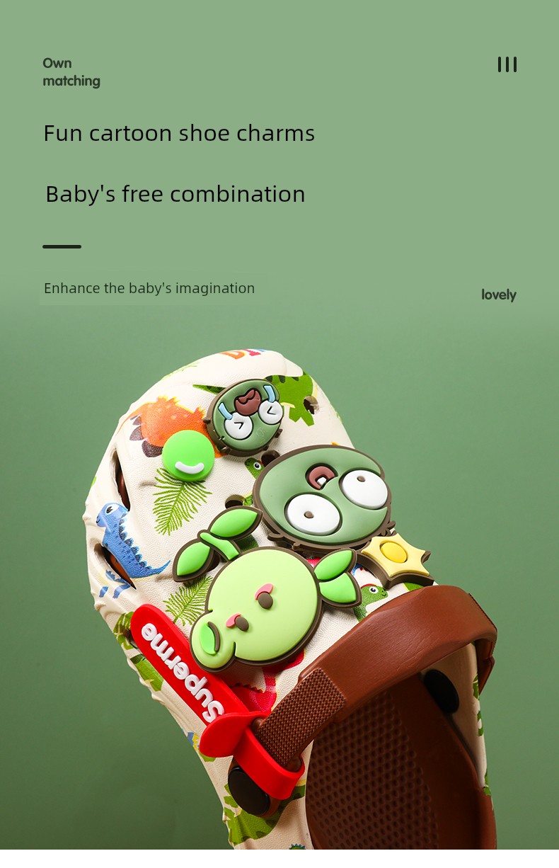 Plants Vs. Zombies Kidsren's Clogs, Boys' Slippers, Summer New Anti-Slip Baby Sandals, Boys' Beach Shoes — 3