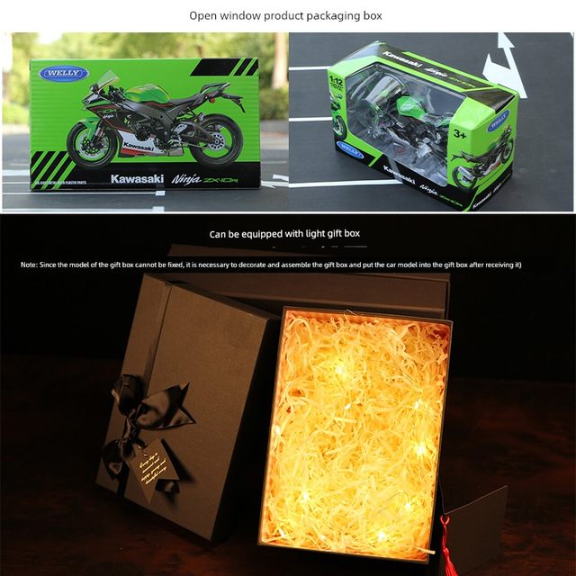 威利1:12川崎ZX10R大牛摩托车模型2021新款仿真机车玩具正版 车模
