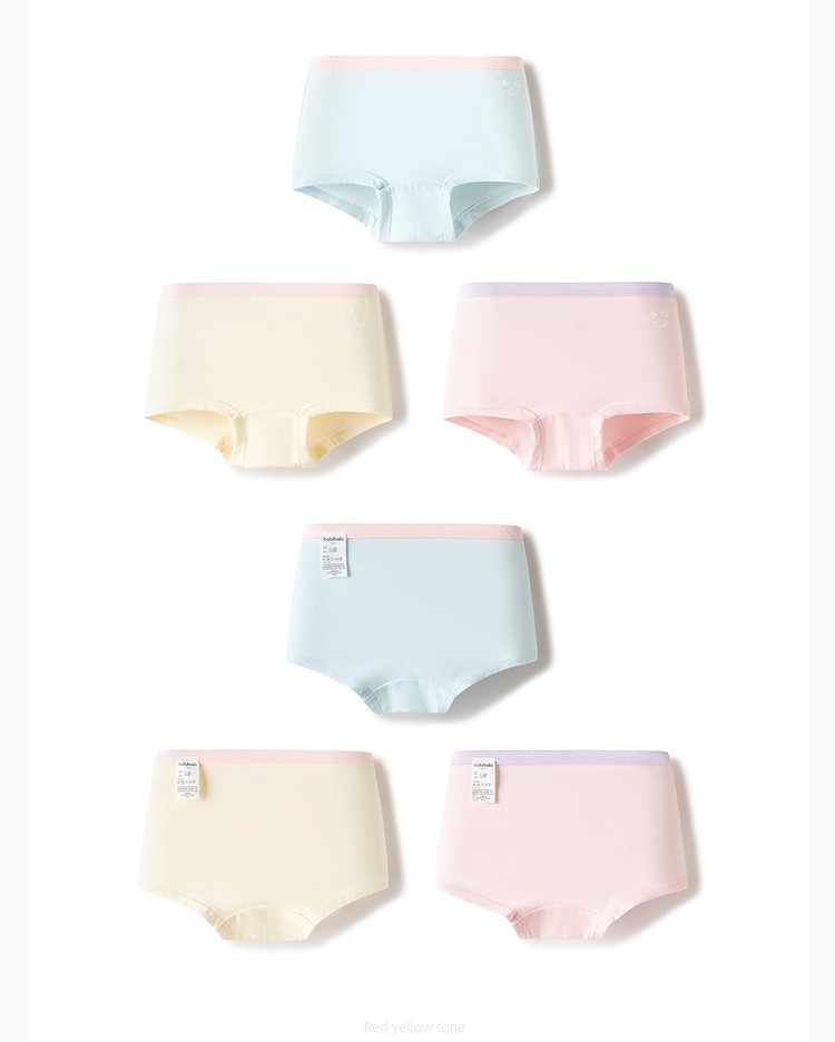 Balabala Children's Underwear, All-Cotton, Class A, Girls' Boxer Shorts, Toddler and Big Kids' Four-Corner Briefs, Baby-Friendly, Non-Binding — 23