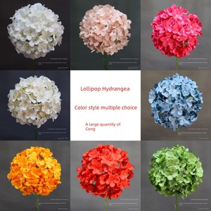 Artificial Flower Lollipop Hydrangea Single Hydrangea Fake Flower for Wedding Road Lead Flower Arrangement Wedding Place