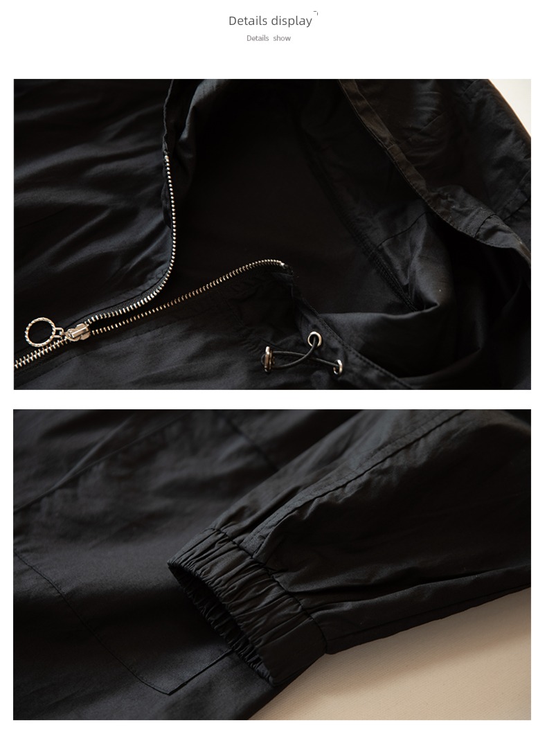 easy Fat mm Casual and versatile popular Hooded Windbreaker