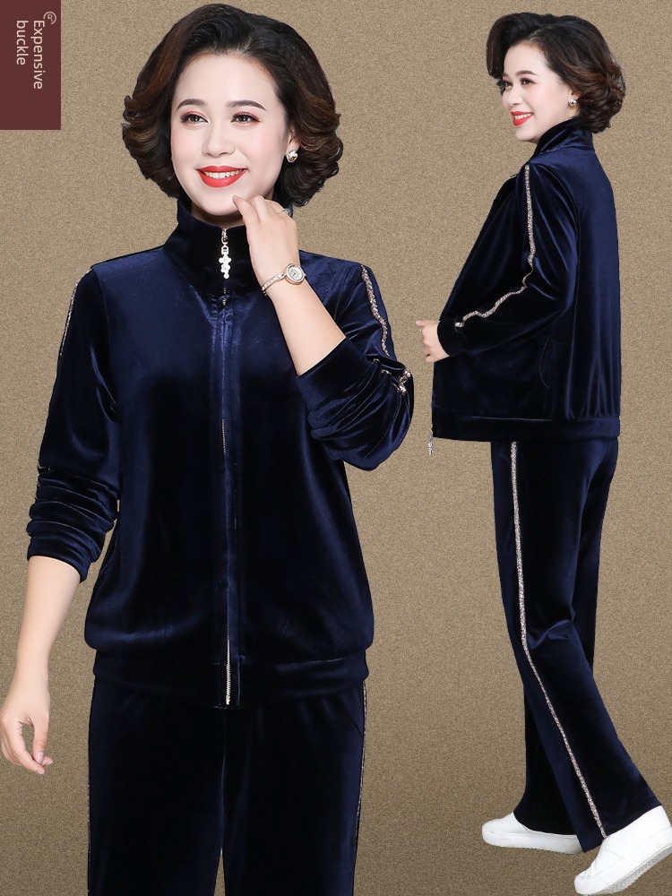 Autumn clothes leisure time Athletic Wear Big size Velvet loose coat