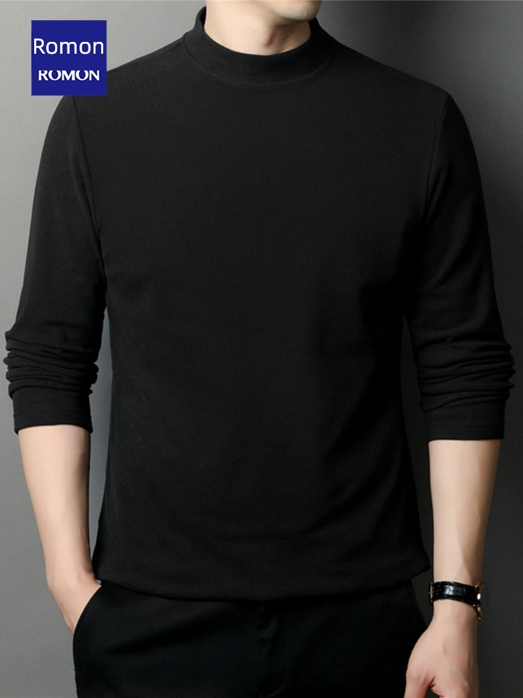 man Half height Middle collar keep warm Undershirt Long sleeve T-shirt