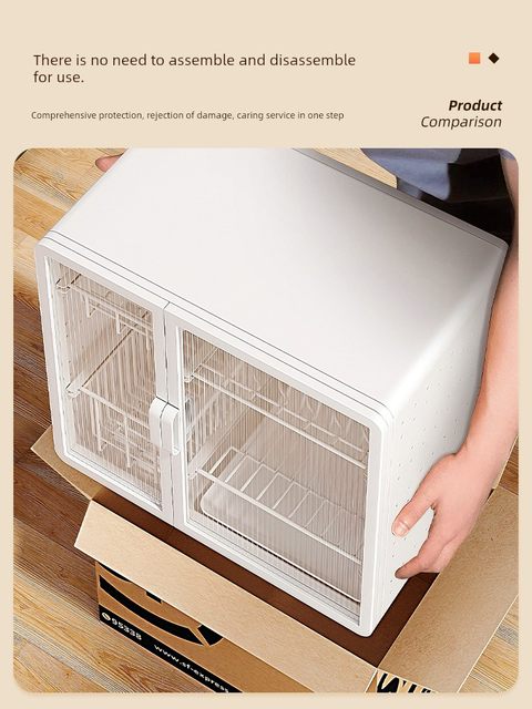 Cupboard kitchen countertop storage rack drain household dustproof platter tableware box multi-function dish storage rack