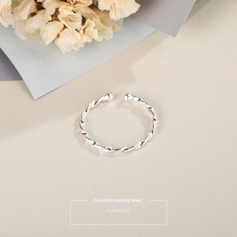 Extremely fine female Tail ring little finger Cold wind No fading Prime circle
