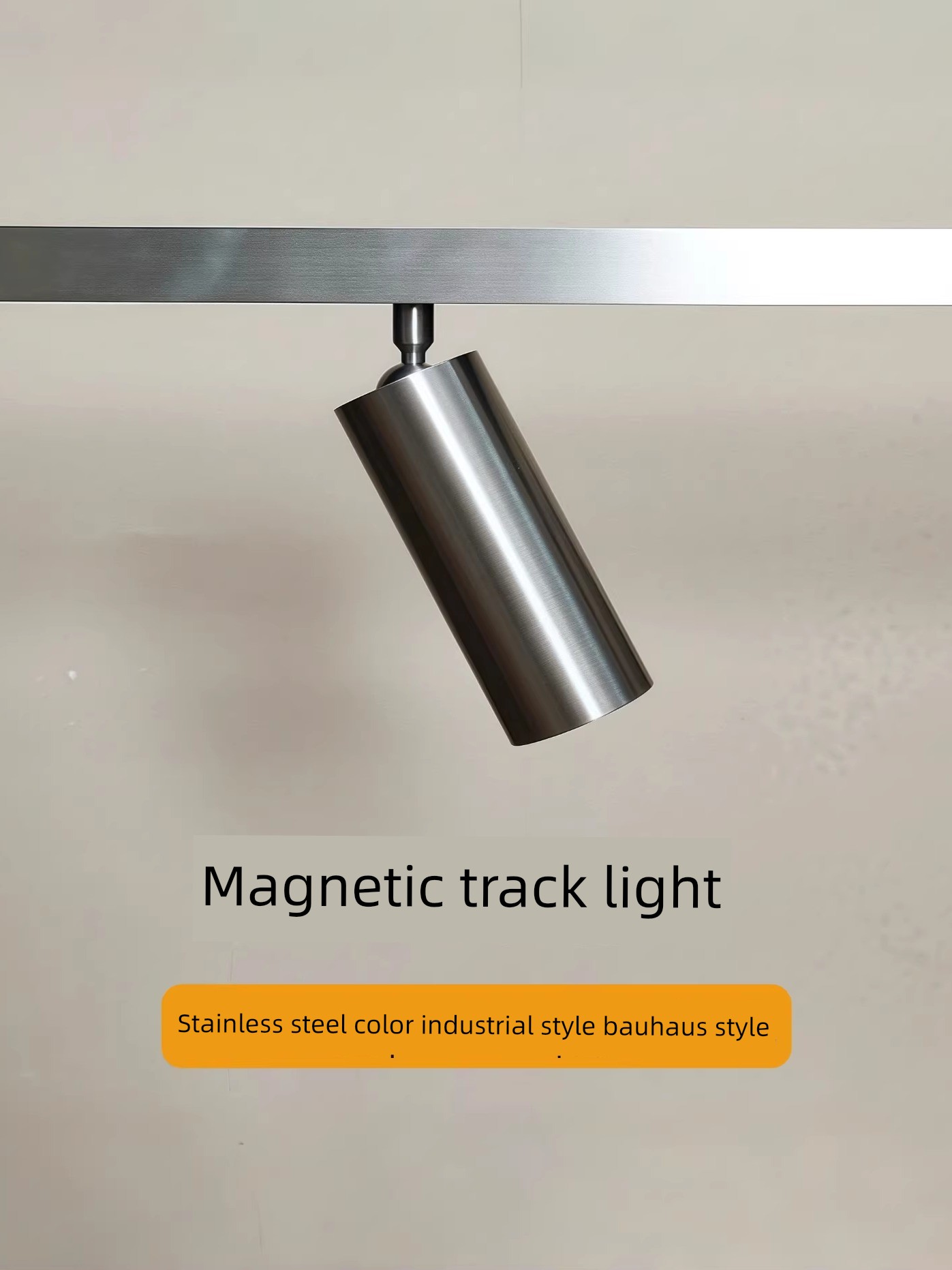Stainless Steel Color Surface-Mounted Magnetic Track Light Bauhaus Ceiling-Less Suspended Led Spotlight Smart Mainless Lighting Fixtures