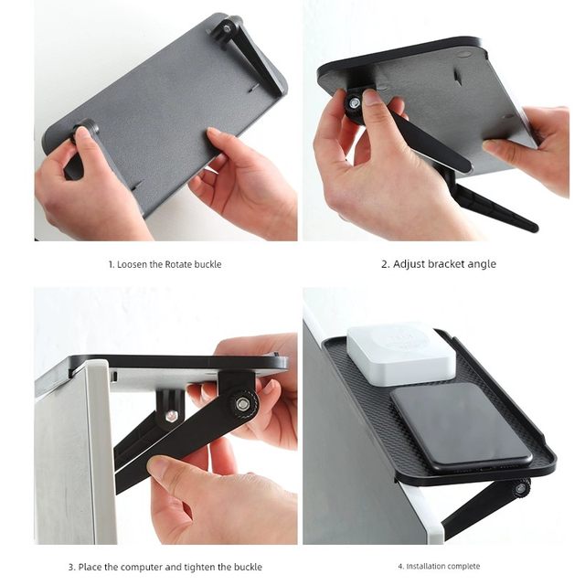 The top display of the TV set-top box storage box bracket is placed on the top monitor without hole punching
