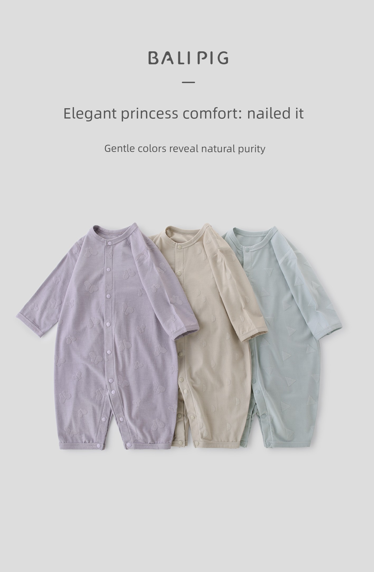 [Bamboo Fiber] Baby Jumpsuit Newborn Autumn Long-Sleeved Romper Crawling Suit Spring and Autumn Pajamas Baby Clothes — 9