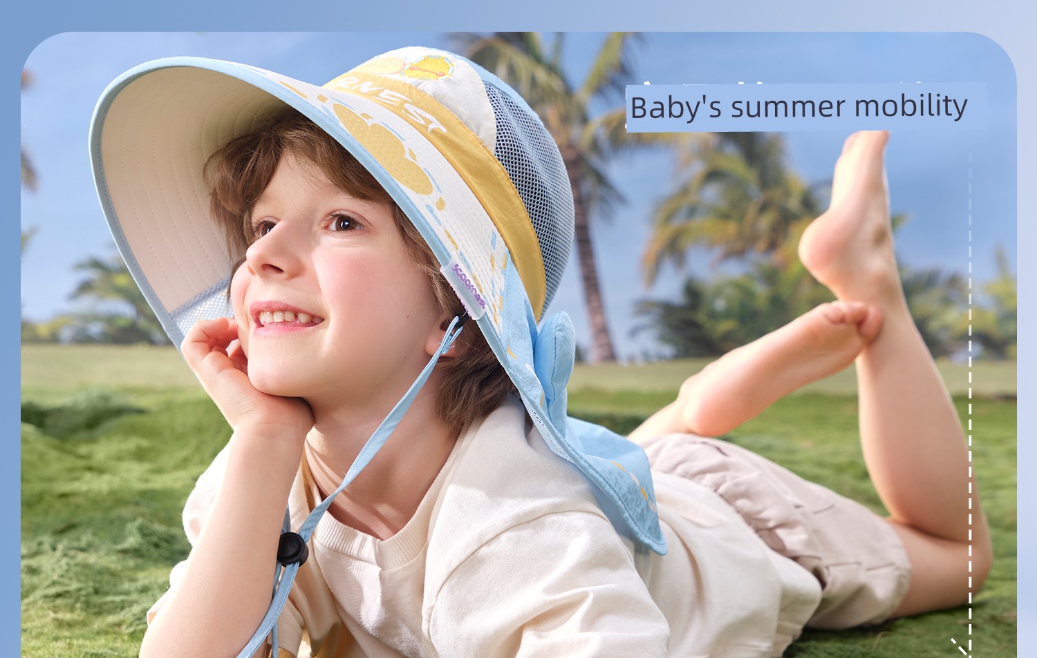 Kechao Kidsren's Sun Protection Hat Spring and Summer Uv Protection Baby Sunshade Hat for Boys and Girls with Large Brim — 2