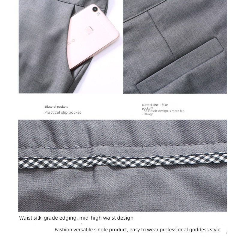 Show thin Versatile leisure time Nine points autumn ma'am Western-style trousers