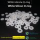 O-ring white and black silicone transparent sealing ring 3 3.5 4 4.5 5 5.5 6 6.5 7 7.5 Wire diameter 1mm