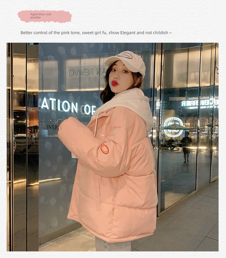 over size Bread clothes have cash less than that is registered in the accounts down cotton-padded clothes Cotton female 2022 new pattern tide Autumn and winter loose coat thick cotton-padded jacket