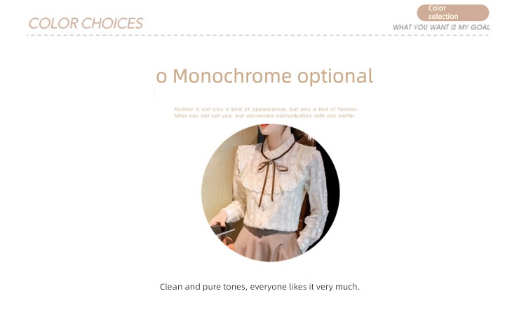 Early autumn ma'am Inner lap Long sleeve Foreign style Chiffon Lace