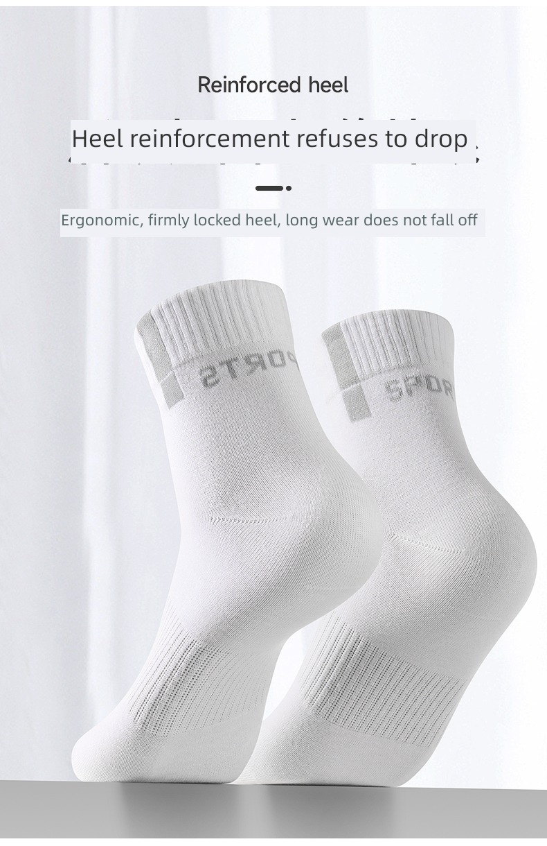 hyz  man pure cotton Sweat absorption autumn white Socks