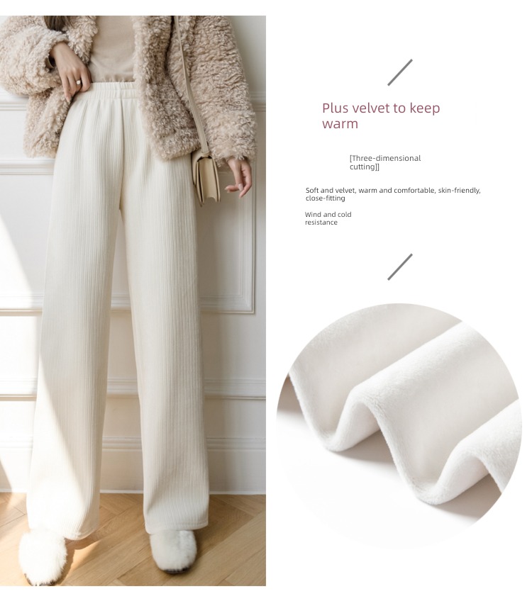 chenille  winter leisure time Women's wear fashion High waist sweatpants