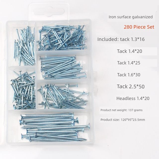 Carpenter nails wall nails round nails iron nails small steel nails cement wall nails foreign nails fine special steel nail photo frame hanging painting nails