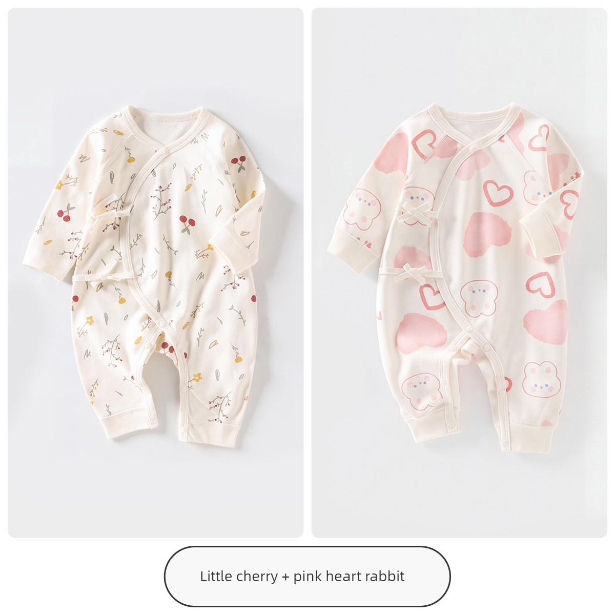 Jq Jingqi Baby Romper Autumn Pure Cotton Newborn Clothes Butterfly Jumpsuit Home Monk-Style Outfit — 1