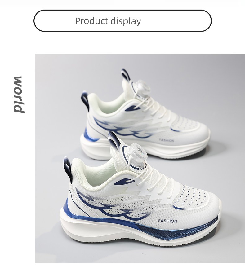 Official Brand Children's Badminton Shoes for Boys, New Autumn Model with Mesh Surface, Suitable for Older Children, Running Sports Shoes for Boys — 17