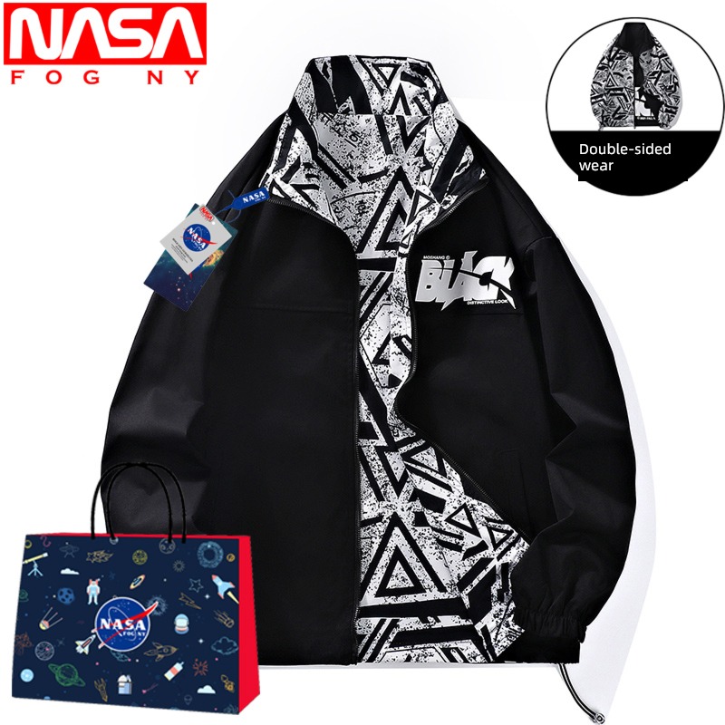 NASA   FOG   NY autumn Wear on both sides clothes Jacket
