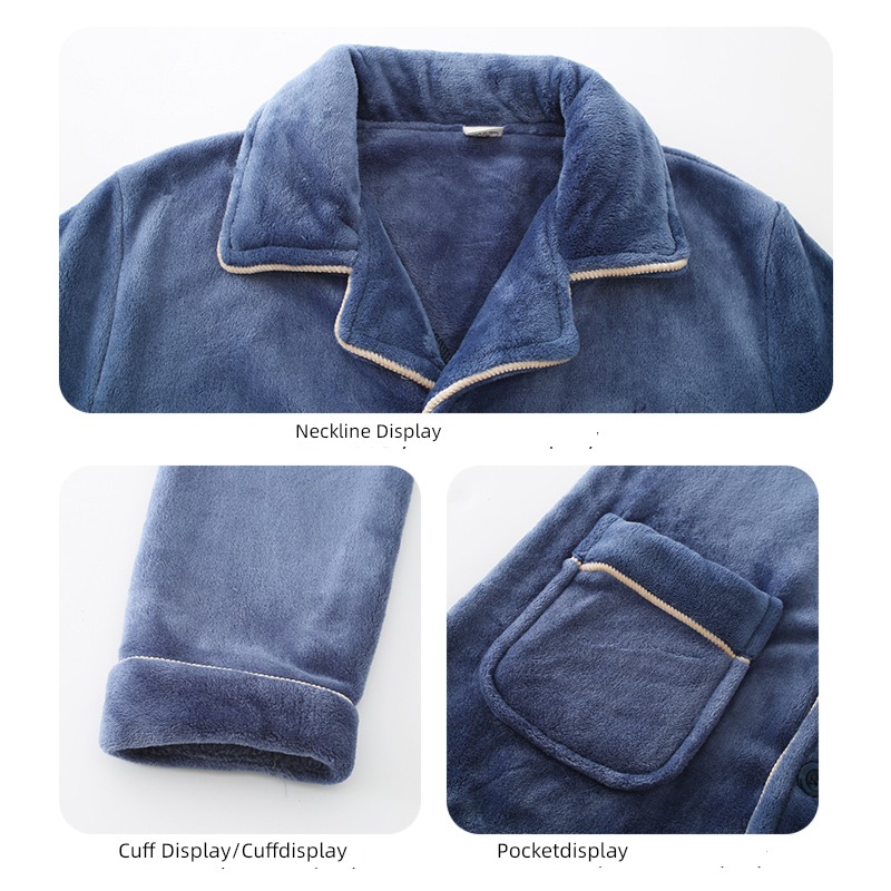 NGGGN man Autumn and winter Flannel suit pajamas